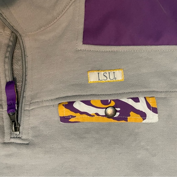 LSU Collegiate Quarter Zip Pullover Jacket - Picture 6 of 10